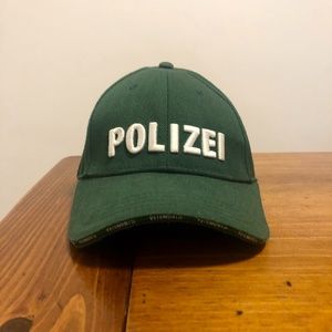 Polizei embroidered cotton-twill baseball cap